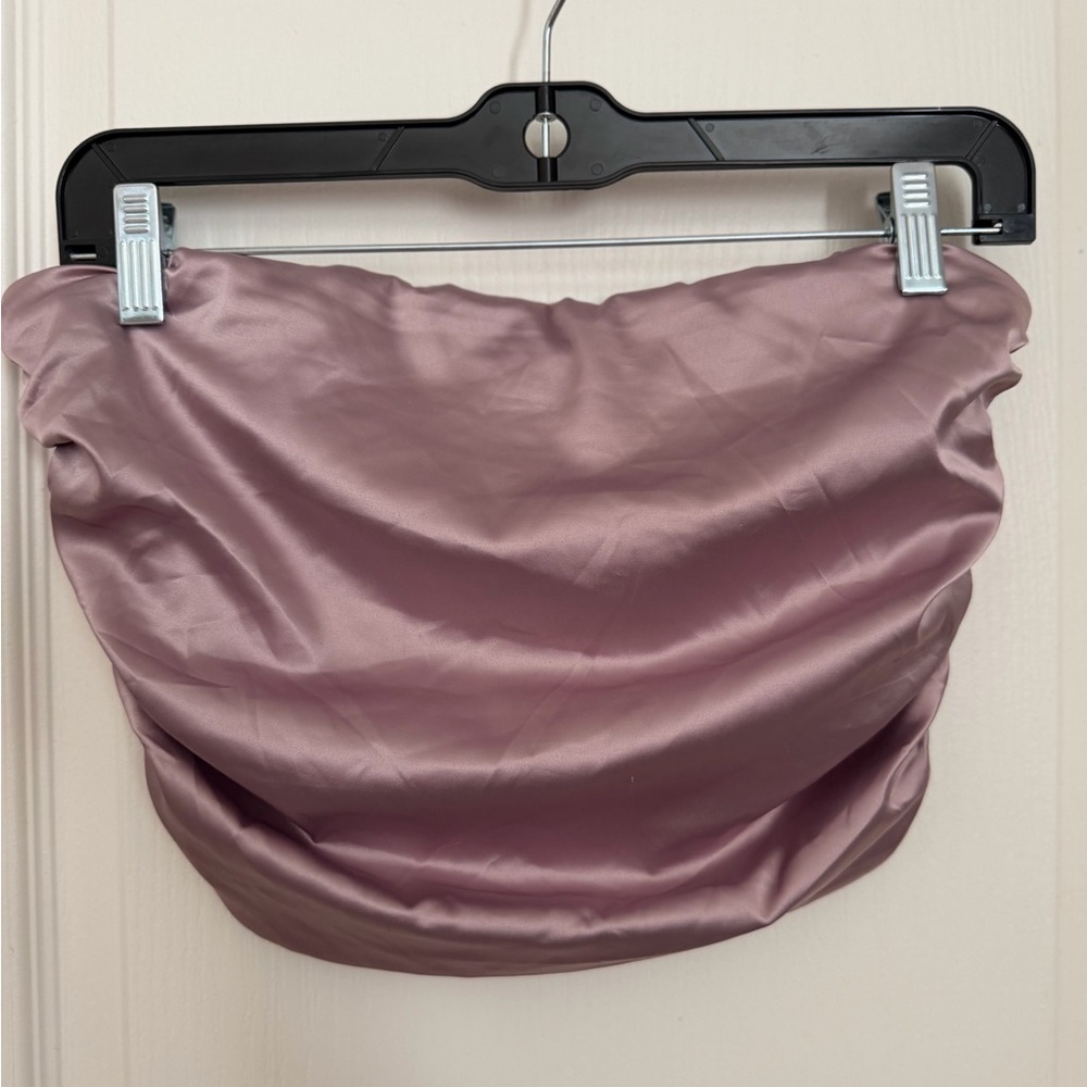 Better Be Satin Tube Top in Mauve